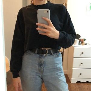 Black crop top sweater